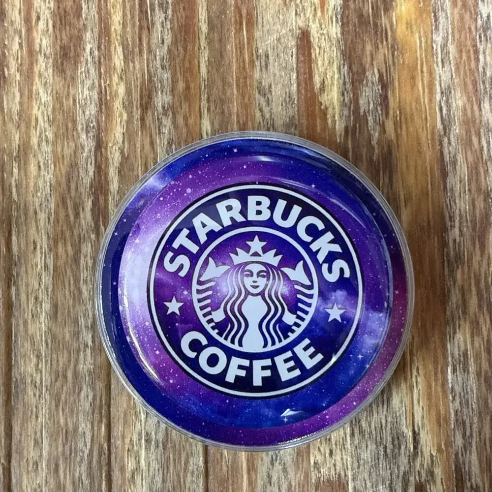Magnetic Purple Galaxy Themed Starbucks Pop Up Phone Grip